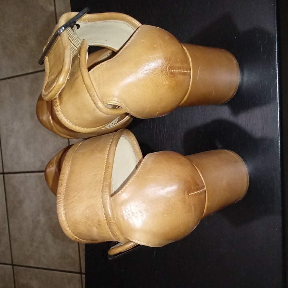 LEON MAX WOMENS ANKLE STRAP HEELS SHOES SIZE 8.5